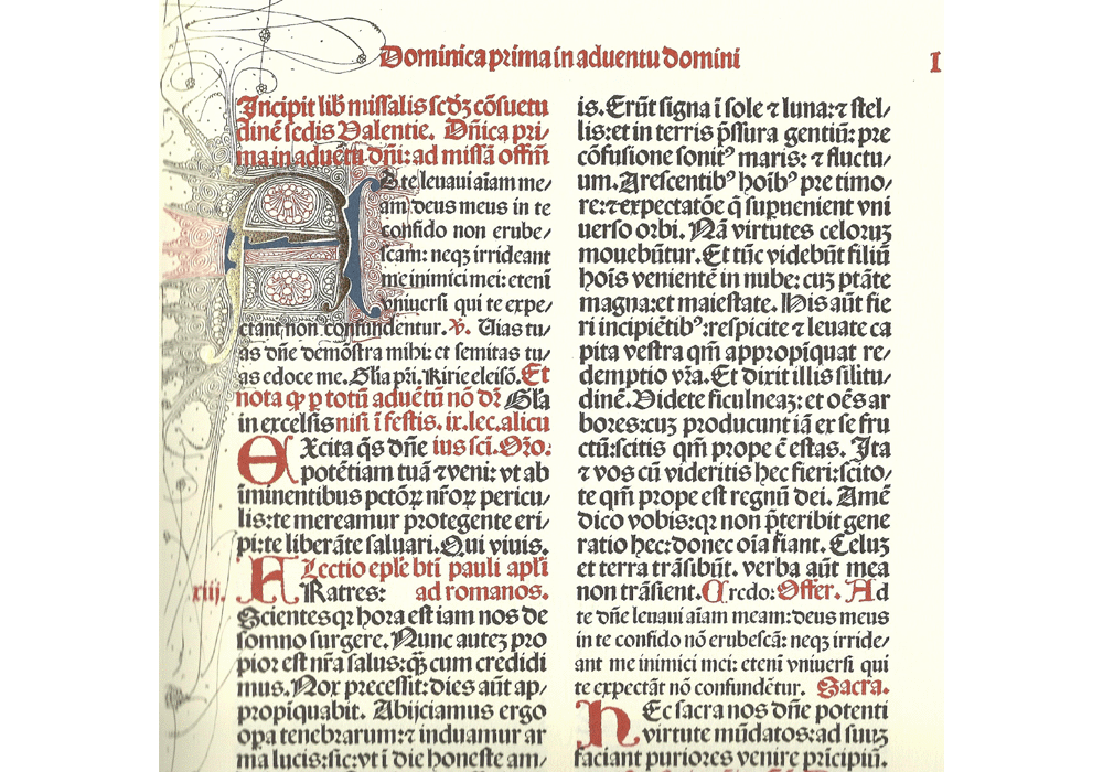 Missale Valentinum-Hamman-Incunabula & Ancient Books-facsimile book-Vicent García Editores-2 Beginning
